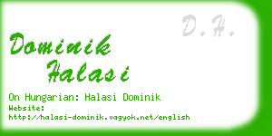 dominik halasi business card